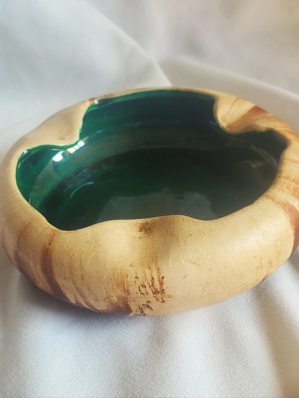 Nemadji Vtg Rocky Mountain #213 Handmade MCM Retro Pottery Ashtray Trinket Bowl